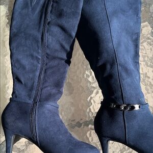 Karen Scott Navy Heeled Boots